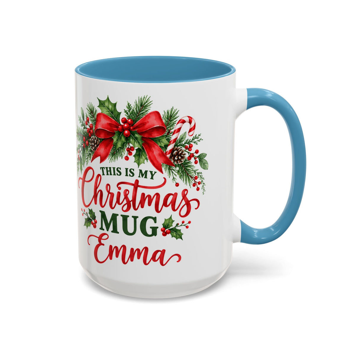 Personalized This Is My Christmas Mug – Custom Name Holiday Coffee Cup, 15oz