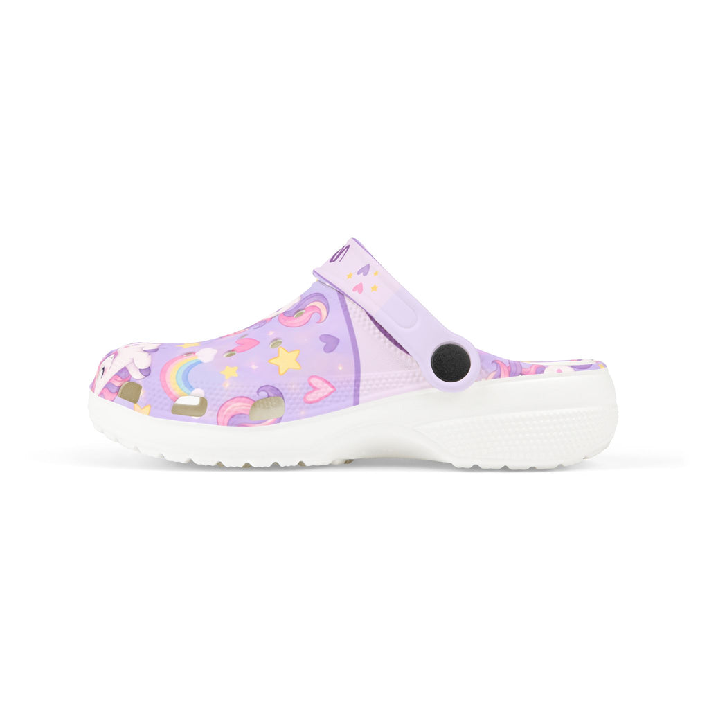 Personalized Girls EVA Clogs – Unicorn Dreams – Custom Name