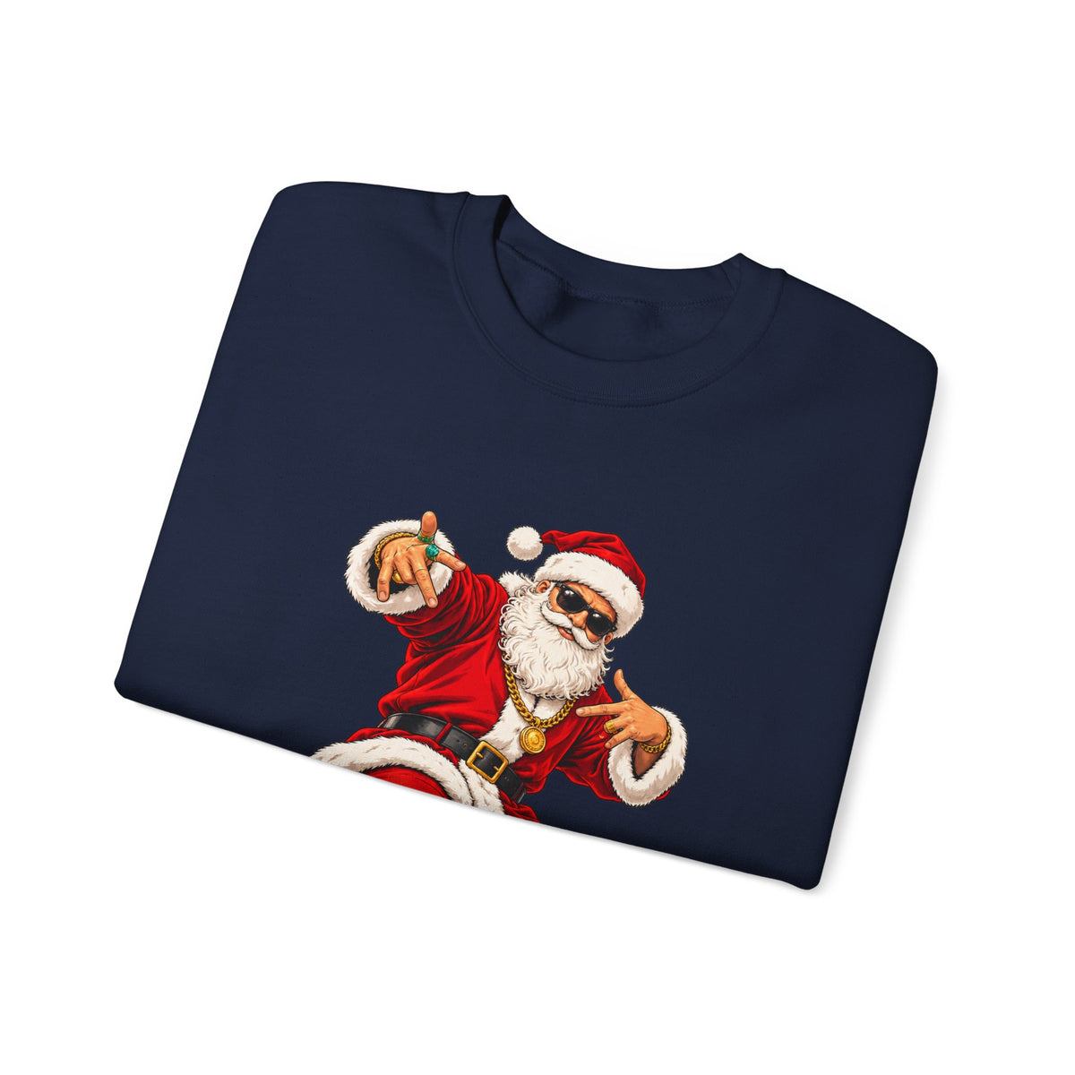 Hip Hop Santa Sweatshirt for Men – Cool Dancing Santa Christmas Crewneck