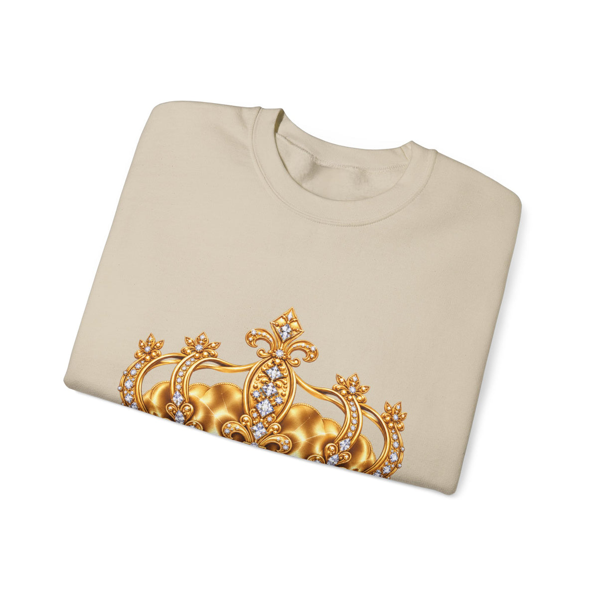 Personalized Gold Crown Sweatshirt for Women – Custom Name