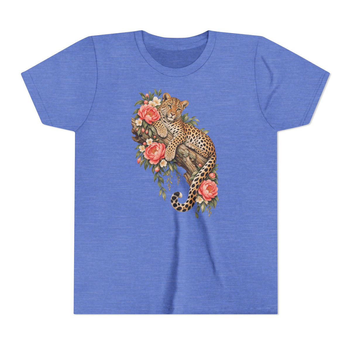 Floral Leopard Kids T-Shirt – Botanical Safari Youth Tee