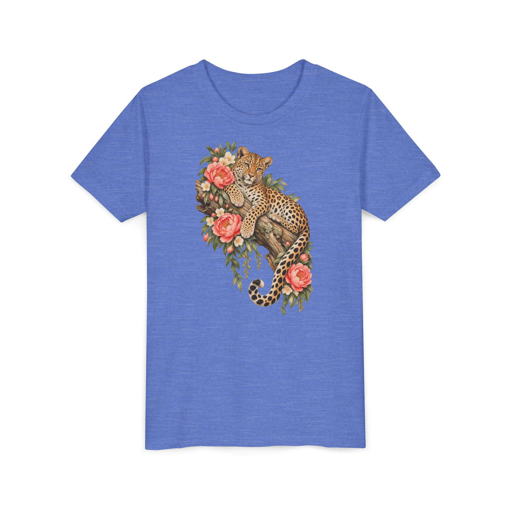 Floral Leopard Kids T-Shirt – Botanical Safari Youth Tee