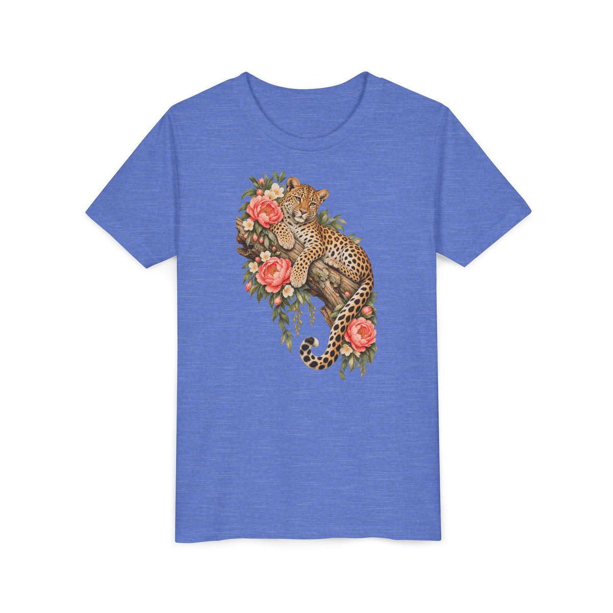 Floral Leopard Kids T-Shirt – Botanical Safari Youth Tee