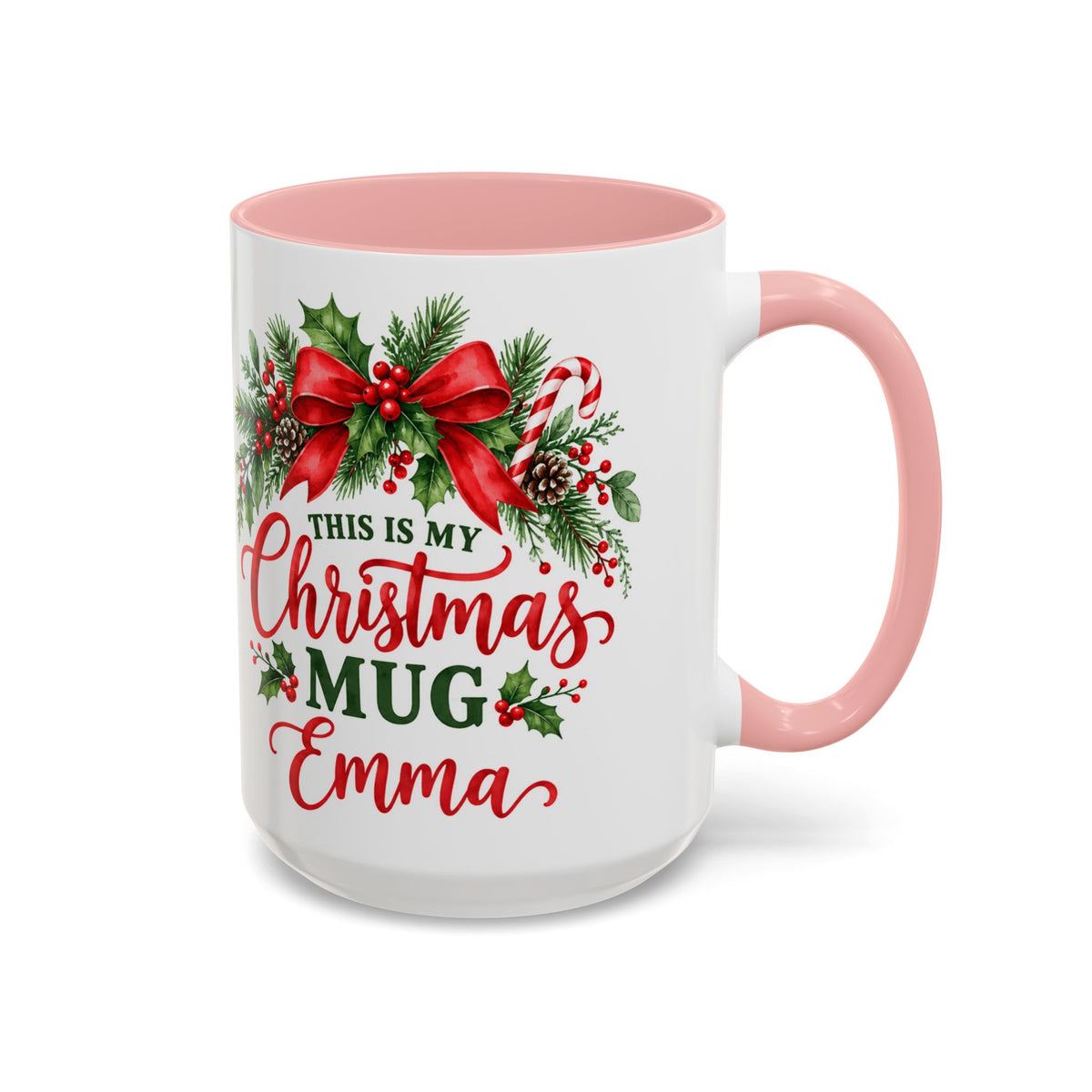 Personalized This Is My Christmas Mug – Custom Name Holiday Coffee Cup, 15oz
