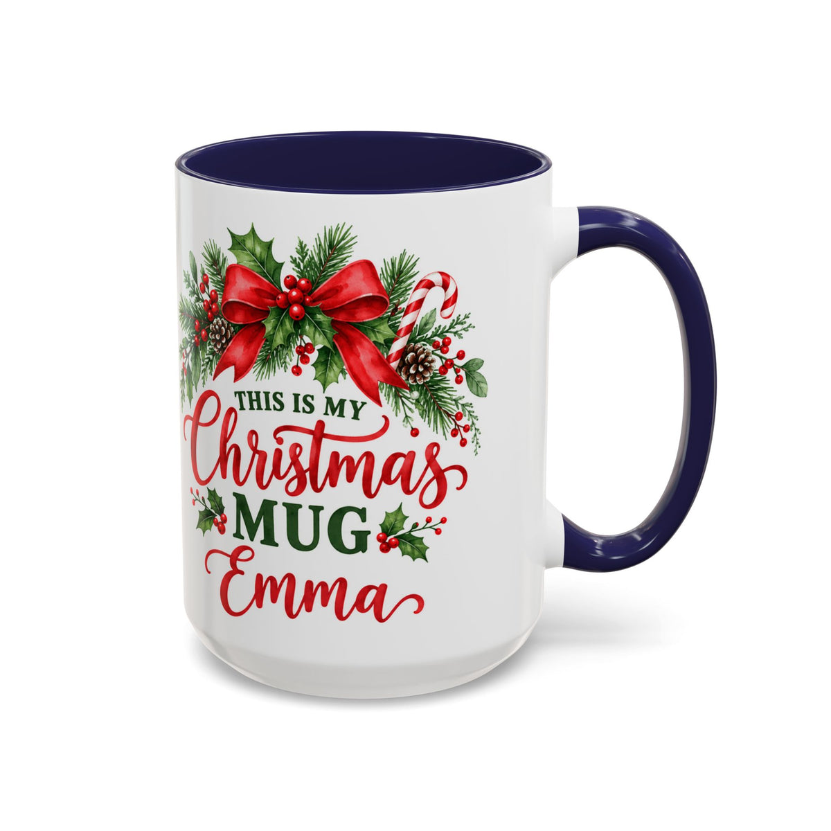 Personalized This Is My Christmas Mug – Custom Name Holiday Coffee Cup, 15oz