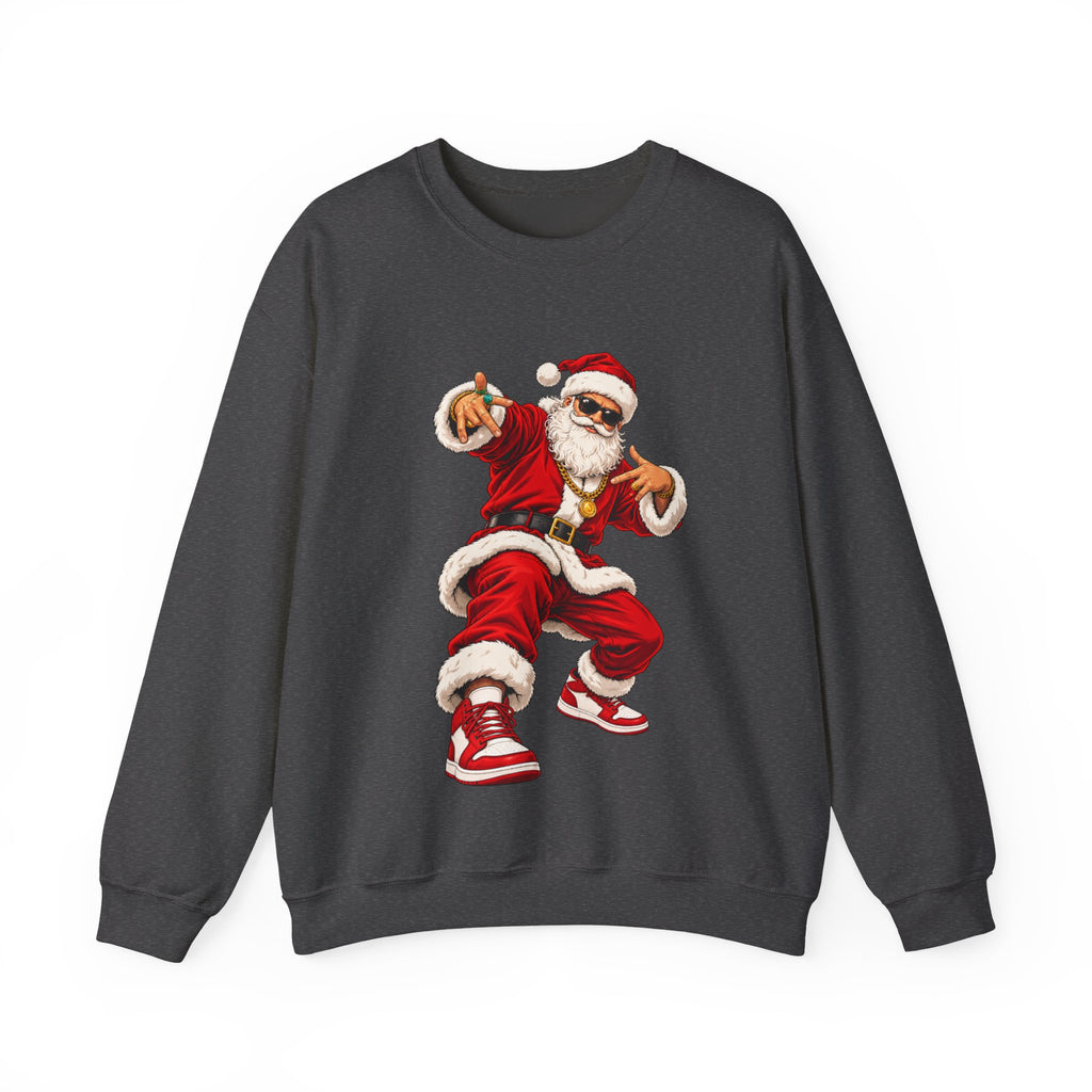 Hip Hop Santa Sweatshirt for Men – Cool Dancing Santa Christmas Crewneck