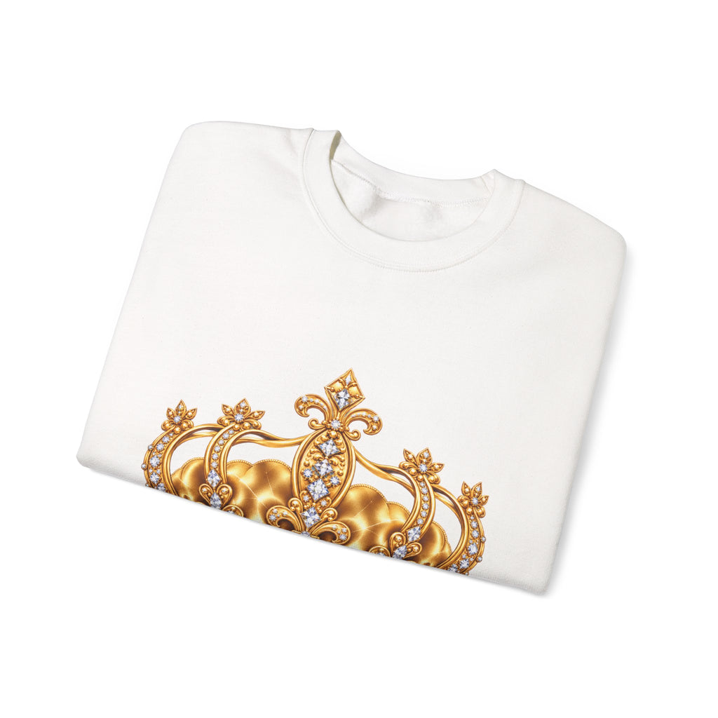 Personalized Gold Crown Sweatshirt for Women – Custom Name