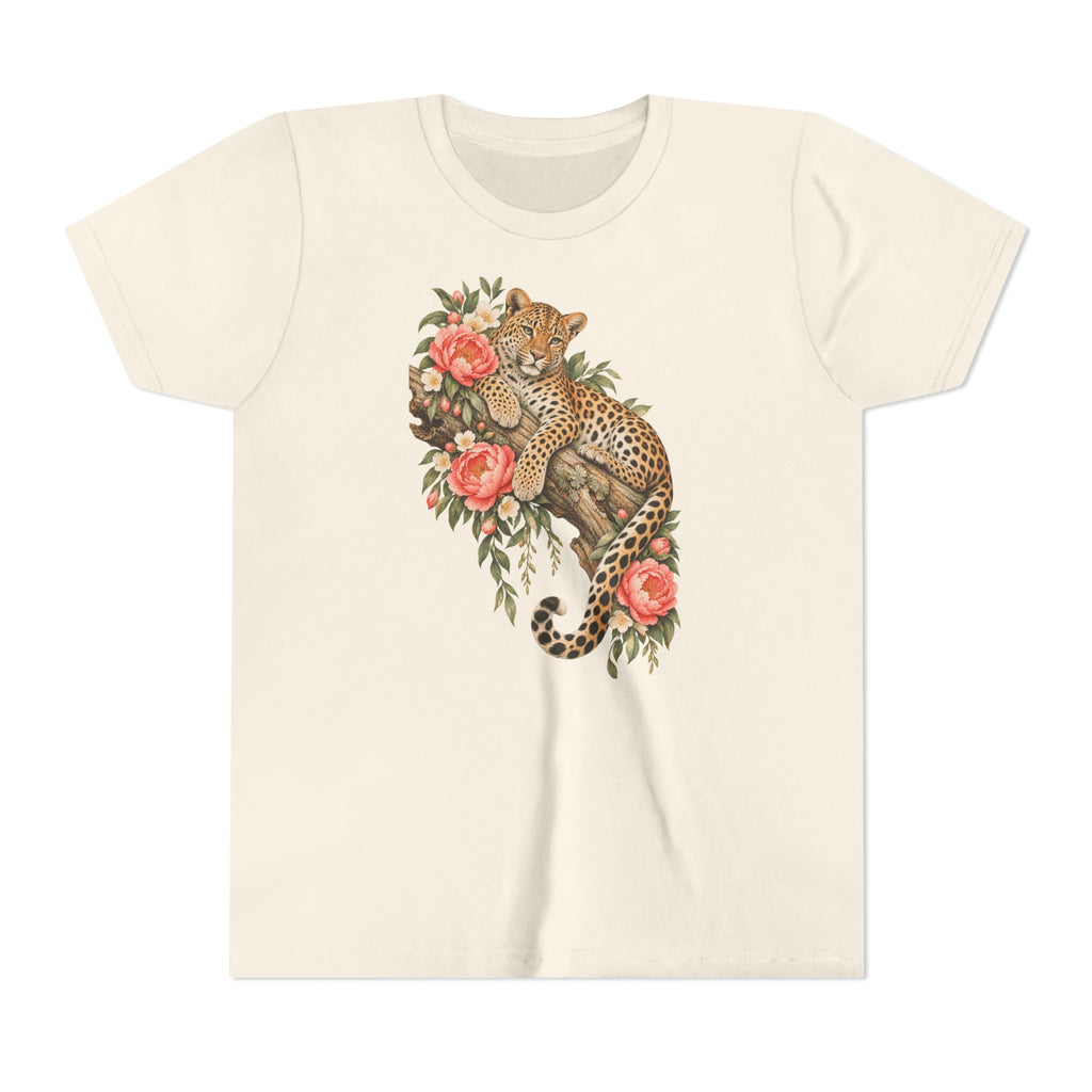 Floral Leopard Kids T-Shirt – Botanical Safari Youth Tee