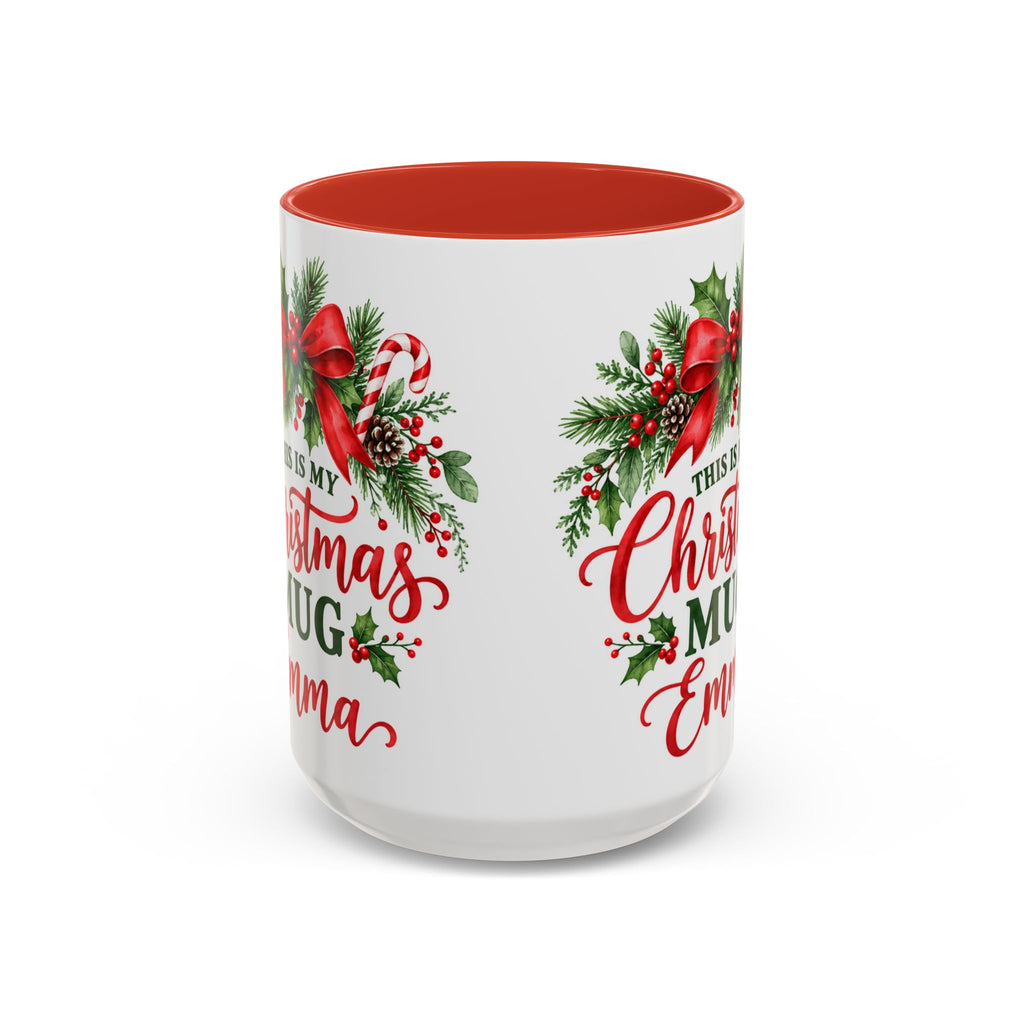 Personalized This Is My Christmas Mug – Custom Name Holiday Coffee Cup, 15oz