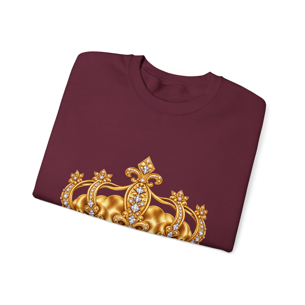 Personalized Gold Crown Sweatshirt for Women – Custom Name