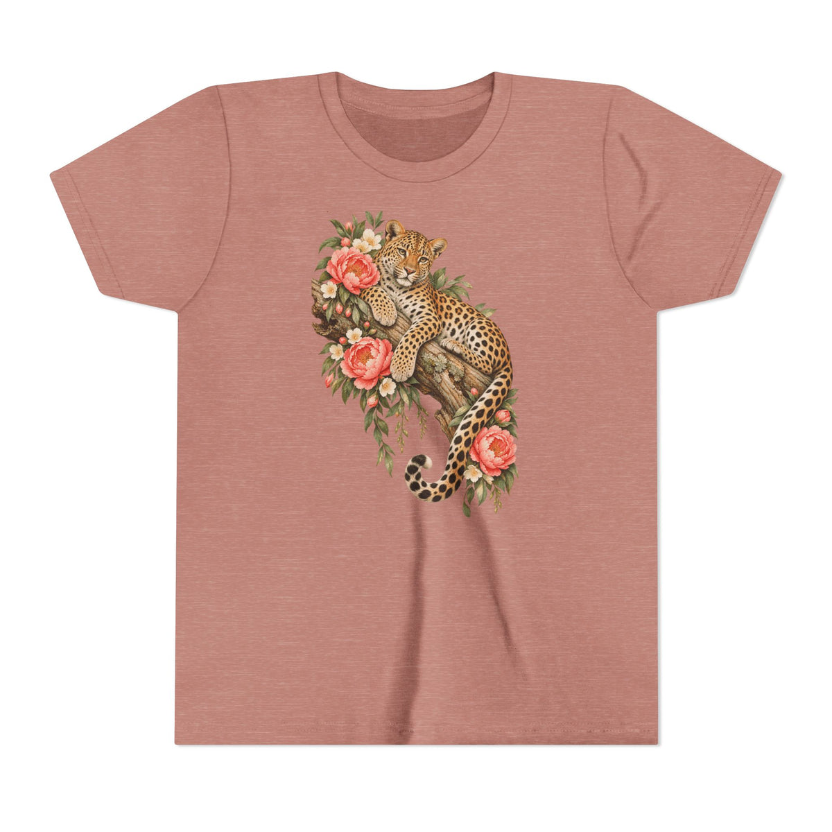 Floral Leopard Kids T-Shirt – Botanical Safari Youth Tee