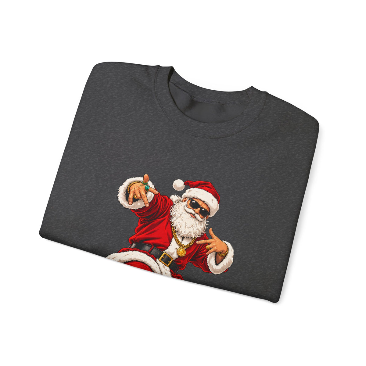 Hip Hop Santa Sweatshirt for Men – Cool Dancing Santa Christmas Crewneck
