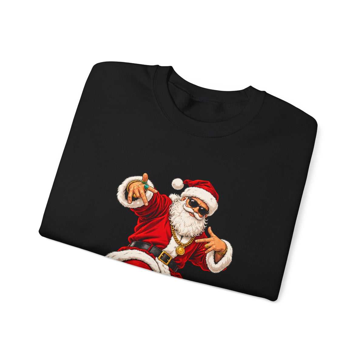 Hip Hop Santa Sweatshirt for Men – Cool Dancing Santa Christmas Crewneck