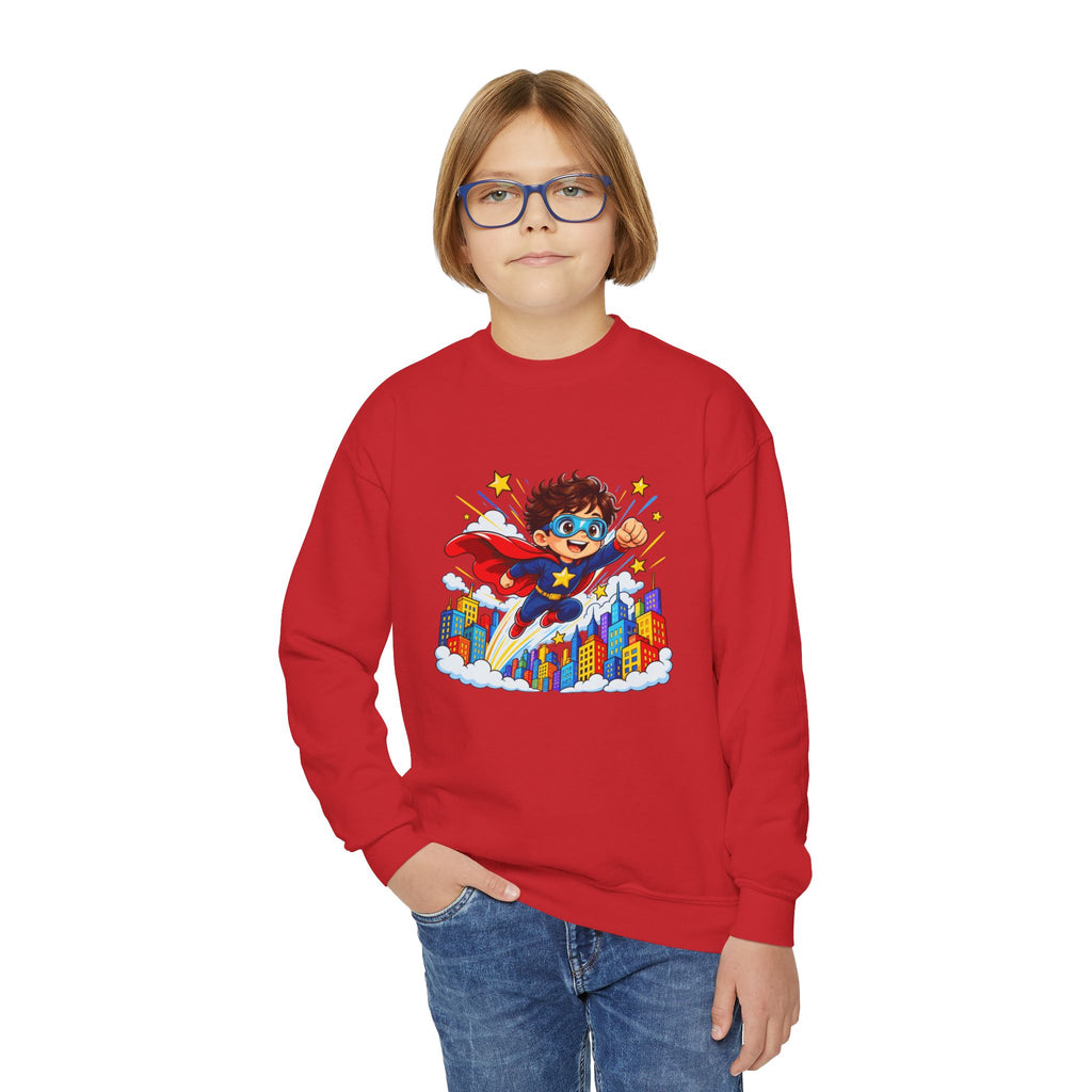 Little Superhero Kids Sweatshirt – Colorful Comic Adventure