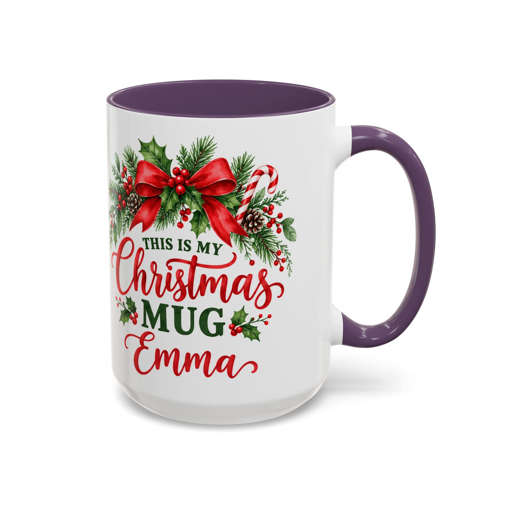 Personalized This Is My Christmas Mug – Custom Name Holiday Coffee Cup, 15oz