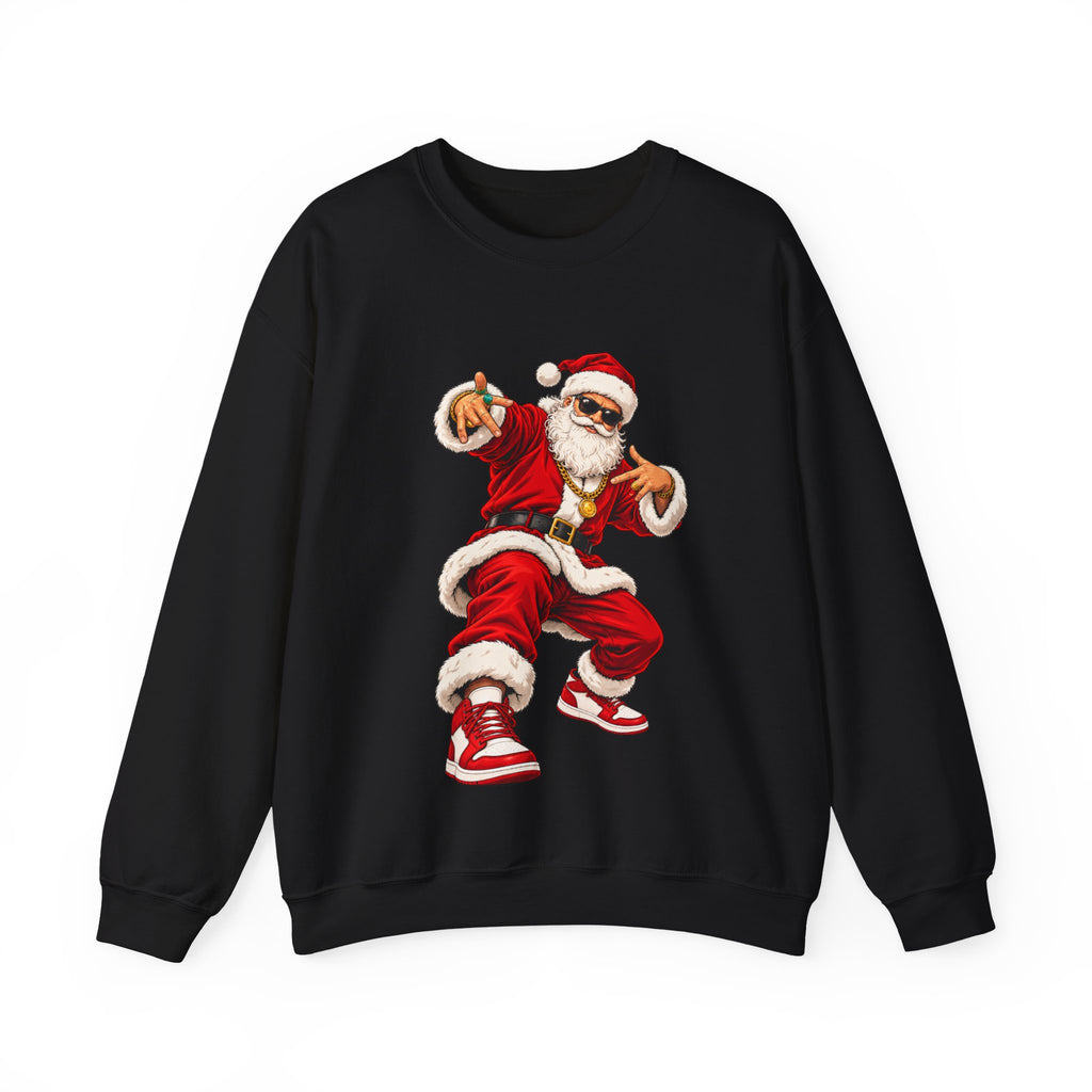 Hip Hop Santa Sweatshirt for Men – Cool Dancing Santa Christmas Crewneck