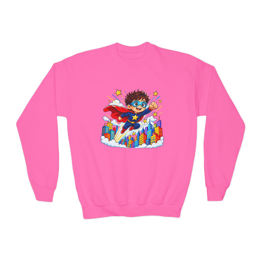 Little Superhero Kids Sweatshirt – Colorful Comic Adventure