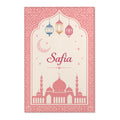 Personalized Kids Name Rug – Pink Mosque & Lantern Design – 24 × 36 in