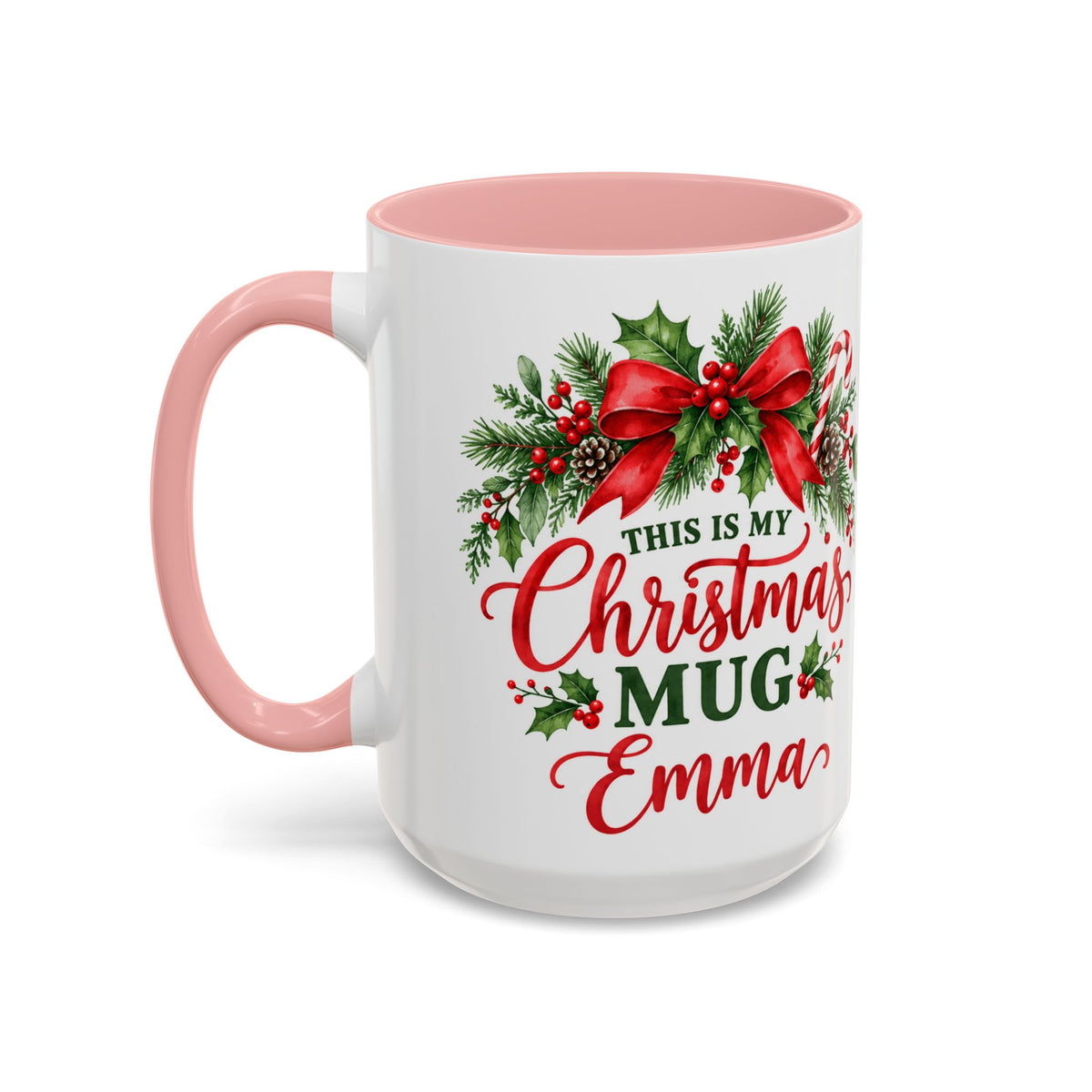 Personalized This Is My Christmas Mug – Custom Name Holiday Coffee Cup, 15oz