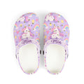 Personalized Girls EVA Clogs – Unicorn Dreams – Custom Name