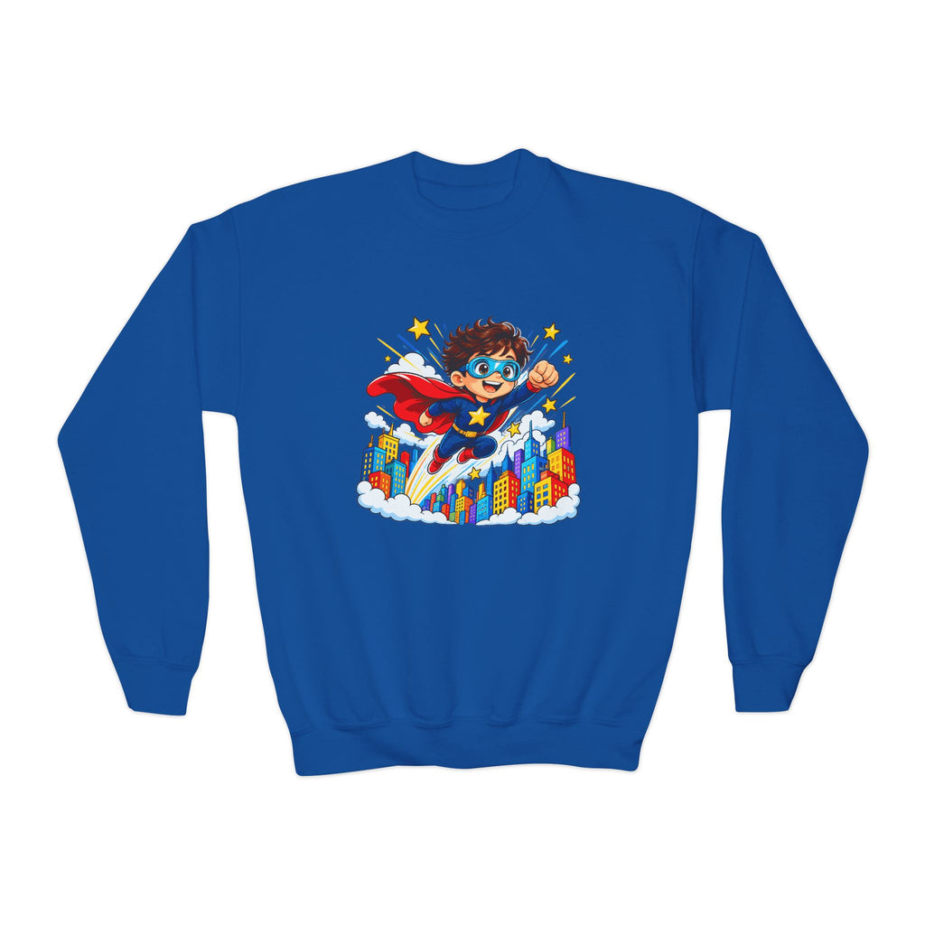 Little Superhero Kids Sweatshirt – Colorful Comic Adventure