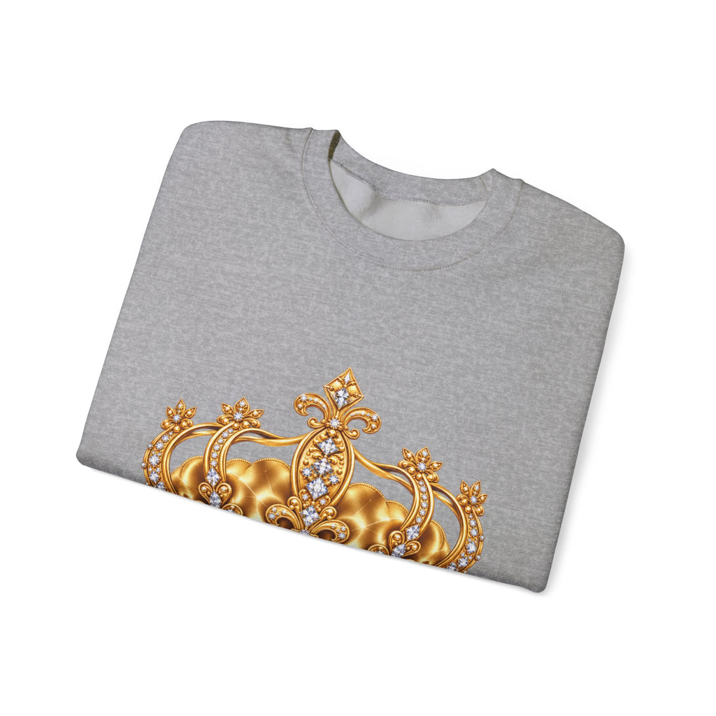 Personalized Gold Crown Sweatshirt for Women – Custom Name