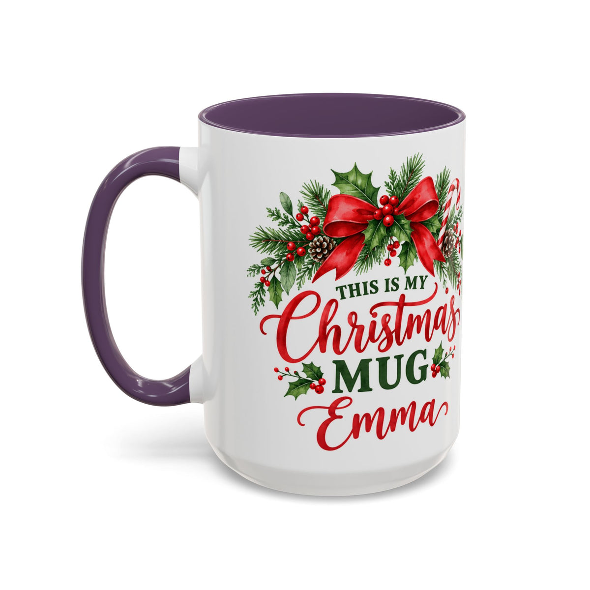 Personalized This Is My Christmas Mug – Custom Name Holiday Coffee Cup, 15oz