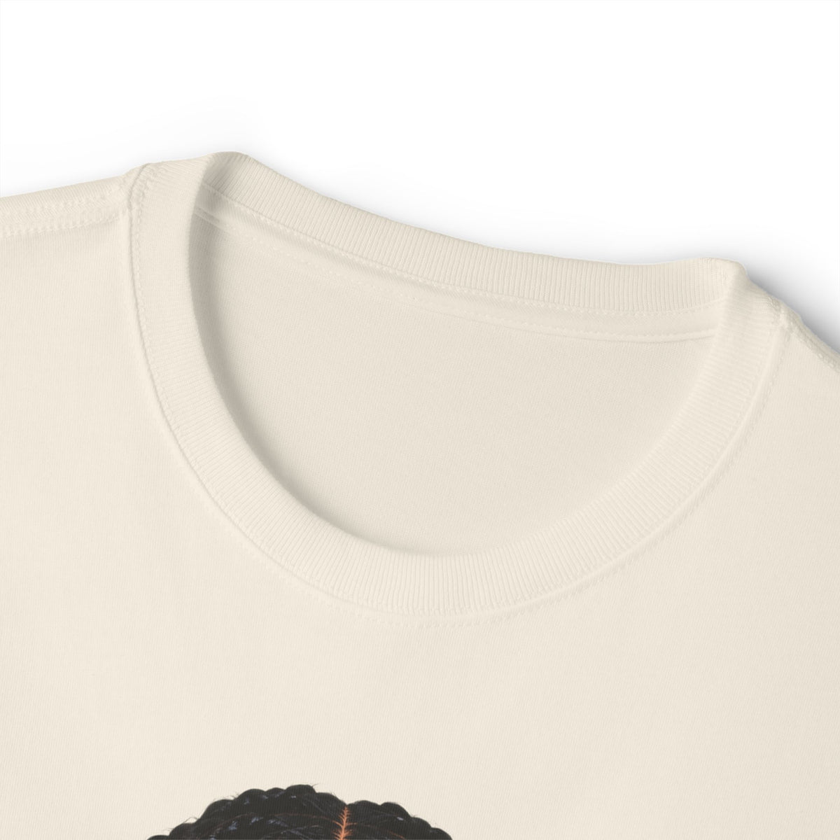 Golden Confidence Oversized Graphic Tee – Braided Woman & Gold Jewelry Print