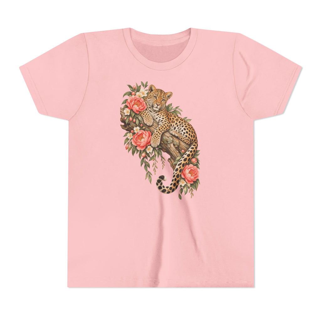 Floral Leopard Kids T-Shirt – Botanical Safari Youth Tee
