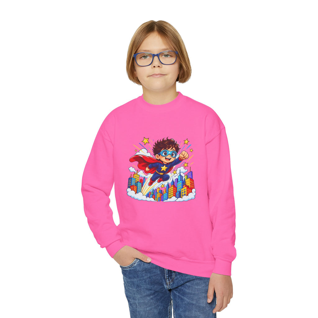Little Superhero Kids Sweatshirt – Colorful Comic Adventure