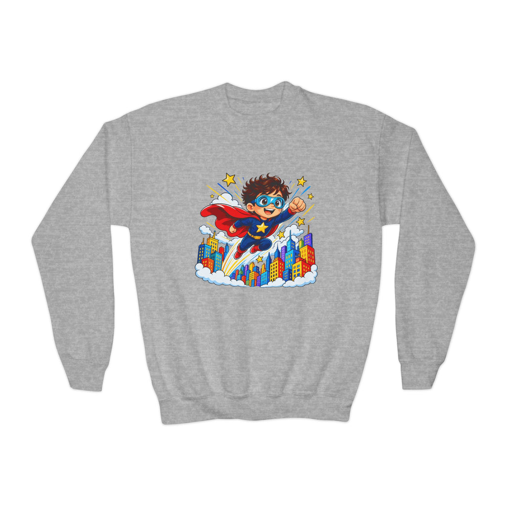 Little Superhero Kids Sweatshirt – Colorful Comic Adventure