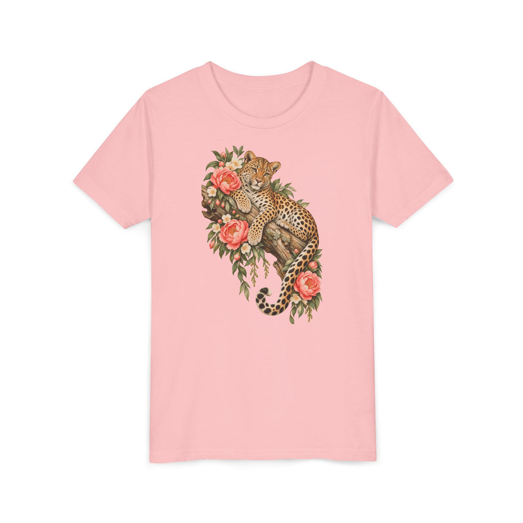 Floral Leopard Kids T-Shirt – Botanical Safari Youth Tee