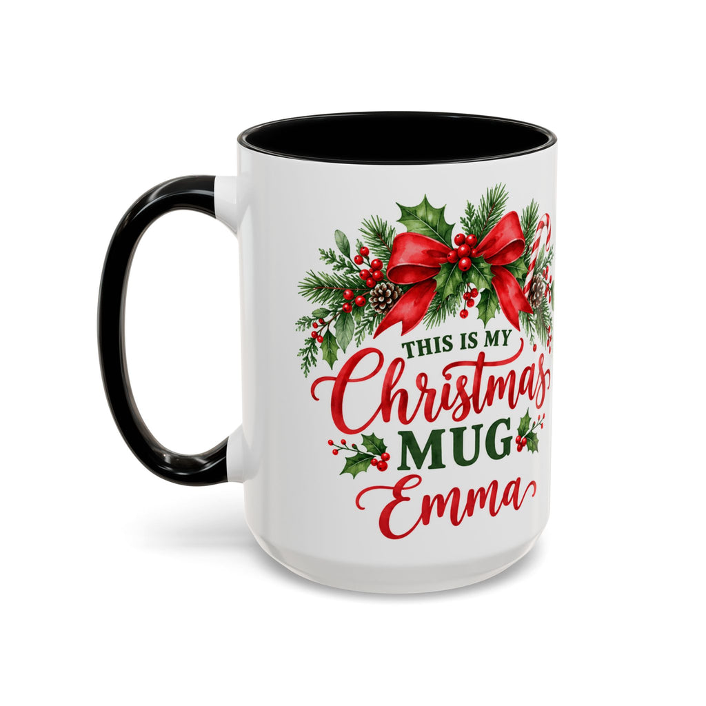 Personalized This Is My Christmas Mug – Custom Name Holiday Coffee Cup, 15oz