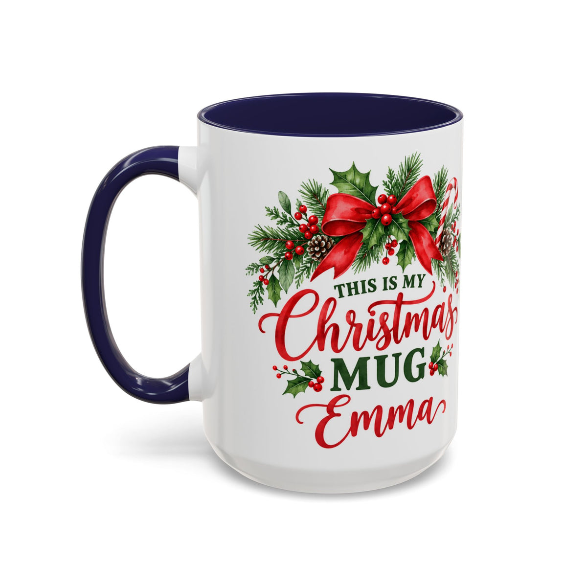 Personalized This Is My Christmas Mug – Custom Name Holiday Coffee Cup, 15oz