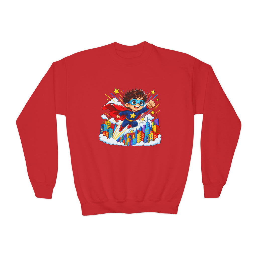 Little Superhero Kids Sweatshirt – Colorful Comic Adventure