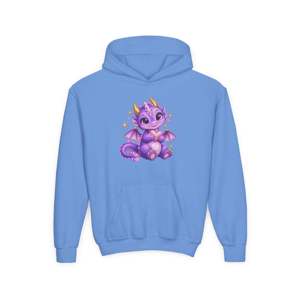 Cute Purple Dragon Girls Hoodie – Baby Dragon & Heart