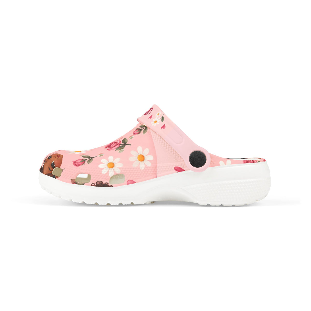 Personalized Girls EVA Clogs – Afro Girly – Custom Name