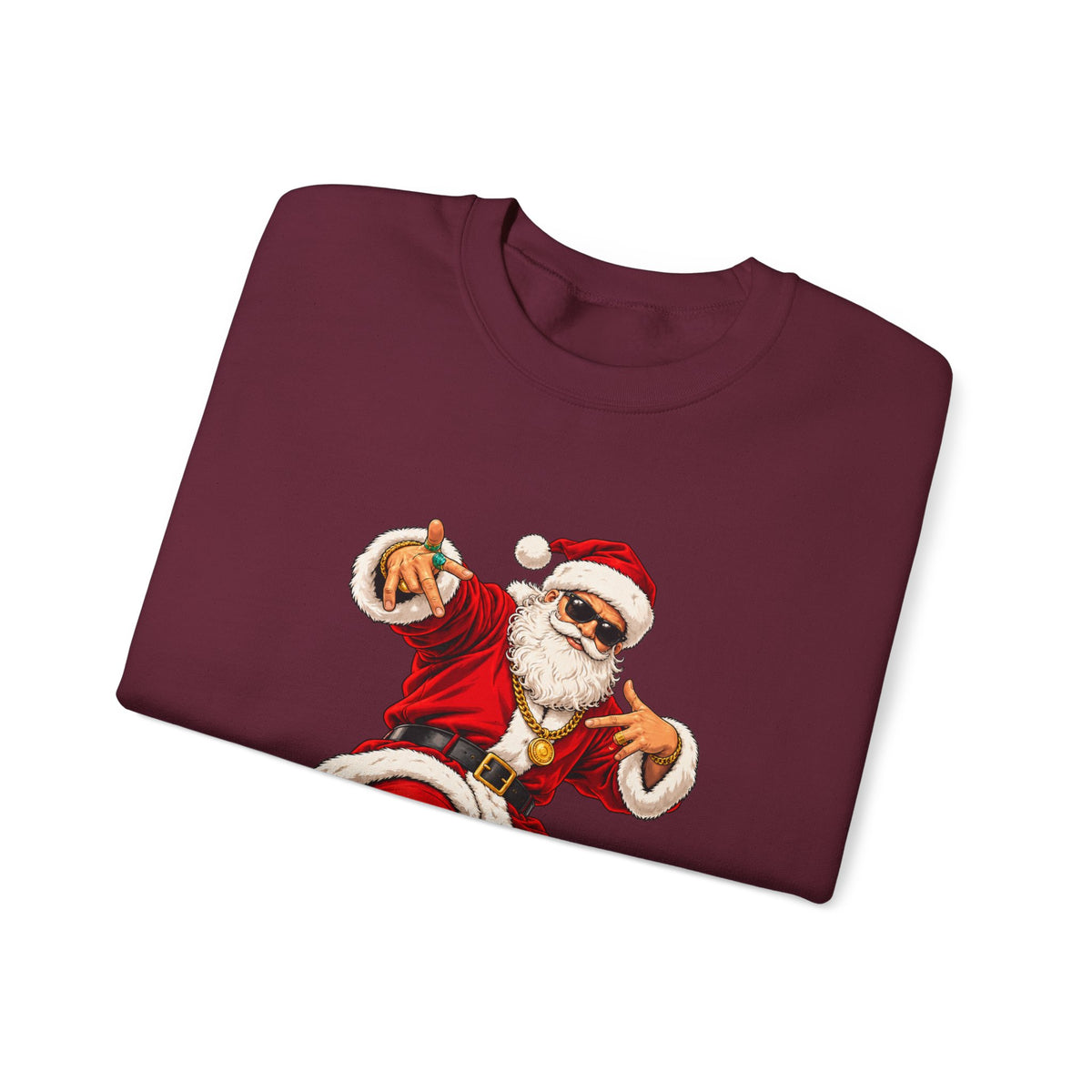 Hip Hop Santa Sweatshirt for Men – Cool Dancing Santa Christmas Crewneck