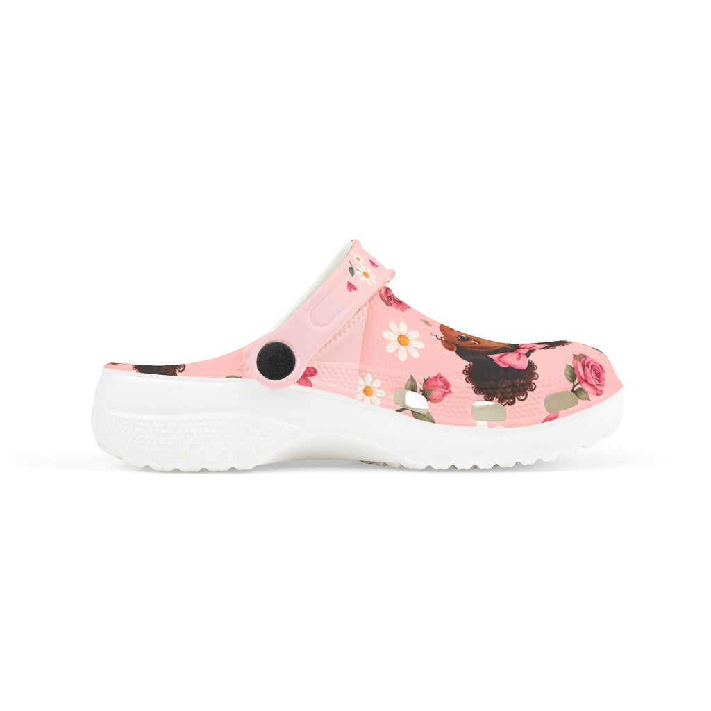 Personalized Girls EVA Clogs – Afro Girly – Custom Name