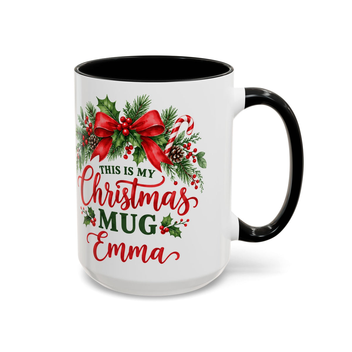 Personalized This Is My Christmas Mug – Custom Name Holiday Coffee Cup, 15oz