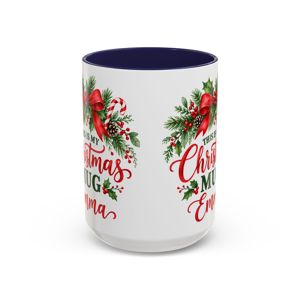 Personalized This Is My Christmas Mug – Custom Name Holiday Coffee Cup, 15oz