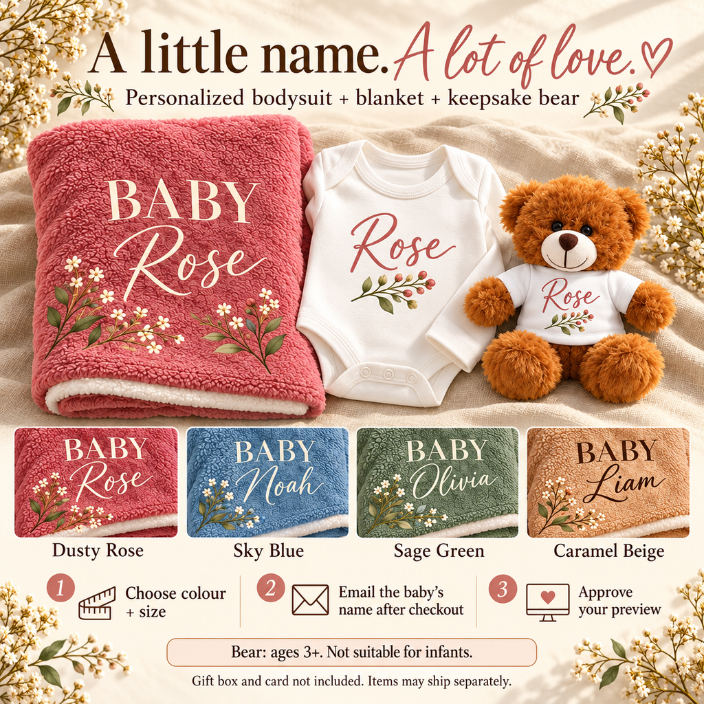 Personalization guide and bear age restriction: 3+, not suitable for infants